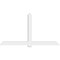 Ekena Millwork Eugene Architectural Grade PVC Gable Bracket, 96"W x 52"H x 4"D x 6"F, 13/12 Pitch GBP096X52X0406EUG00 - alternate 4